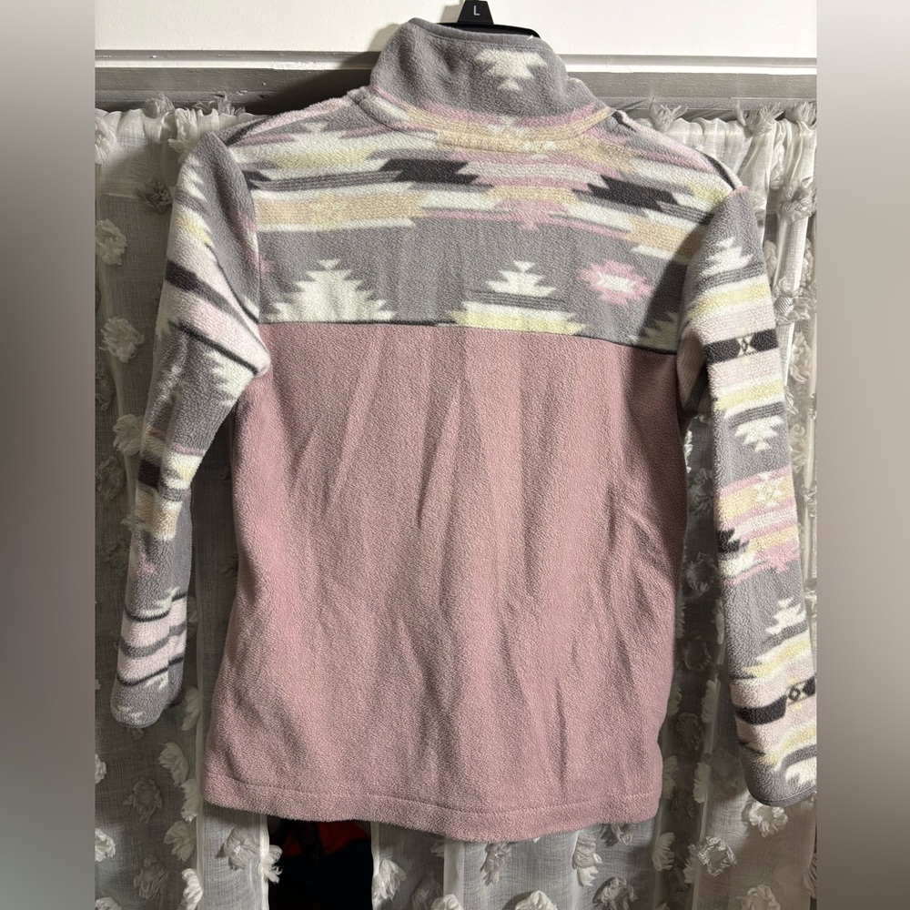 Simply Southern Gray and Pink Fleece Pullover - Picture 7 of 8